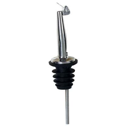 PPM-4C Black Plastic Stopper Tapered Spout & Hinged Cap Metal Pourers
