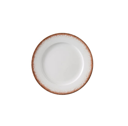 Yanco Bread Plate PR-106 brings a touch of rustic elegance to your table, designed with an earthy brown rim pattern that complements the warm, inviting atmosphere of any setting. Crafted from durable porcelain, this bread plate is part of the Porto collection and is perfect for serving bread, butter, or small appetizers. Its simple yet stylish design makes it ideal for casual dining, cafés, or family gatherings.