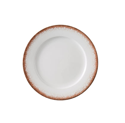 Yanco Dinner Plate PR-109 brings a rustic elegance to any dining experience with its earthy brown rim pattern set against a clean white backdrop. Crafted from durable porcelain, this plate is designed to enhance casual and upscale table settings alike. The Porto collection’s warm, artisanal look makes it an excellent choice for restaurants, cafes, or home dining where a blend of charm and sophistication is desired. Its sturdy construction ensures reliable performance in busy environments.