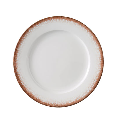 Yanco Dinner Plate PR-111 brings a rustic elegance to any dining experience with its earthy brown rim pattern set against a clean white backdrop. Crafted from durable porcelain, this plate is designed to enhance casual and upscale table settings alike. The Porto collection’s warm, artisanal look makes it an excellent choice for restaurants, cafes, or home dining where a blend of charm and sophistication is desired. Its sturdy construction ensures reliable performance in busy environments.