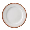 Yanco Dinner Plate PR-112 brings a rustic elegance to any dining experience with its earthy brown rim pattern set against a clean white backdrop. Crafted from durable porcelain, this plate is designed to enhance casual and upscale table settings alike. The Porto collection’s warm, artisanal look makes it an excellent choice for restaurants, cafes, or home dining where a blend of charm and sophistication is desired. Its sturdy construction ensures reliable performance in busy environments.
