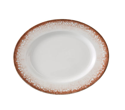 Yanco Oval Plate PR-212 offers a warm, rustic presentation with its earthy brown rim and soft white center. Ideal for serving appetizers, shared plates, or desserts, this piece adds a handcrafted charm to both casual and refined table settings. Part of the Porto collection, it combines a distinctive oval shape with durable porcelain construction, making it a versatile and dependable choice for restaurants, cafes, and catered events.