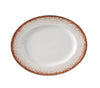Yanco Oval Plate PR-212 offers a warm, rustic presentation with its earthy brown rim and soft white center. Ideal for serving appetizers, shared plates, or desserts, this piece adds a handcrafted charm to both casual and refined table settings. Part of the Porto collection, it combines a distinctive oval shape with durable porcelain construction, making it a versatile and dependable choice for restaurants, cafes, and catered events.