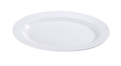 Yanco Platter PS-41 is designed for presenting large entrées and assorted dishes in style. Its elegant design, wide rim, and durable porcelain construction make it a must-have for catering businesses, buffet bars, and restaurants. Scratch and chip-resistant, this platter withstands daily use while maintaining its pristine appearance. The classic white color enhances the visual appeal of any dish, focusing attention on your culinary creations. 
