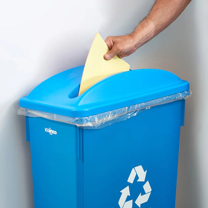PTCP-23L, Paper Recycling Cover for Slim Trash Can, Blue