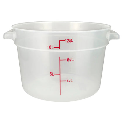PTRC-1 to 8, 1qt-22qt Translucent PP Round Storage Container, EA
