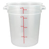 PTRC-1 to 8, 1qt-22qt Translucent PP Round Storage Container, EA