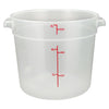 PTRC-1 to 8, 1qt-22qt Translucent PP Round Storage Container, EA