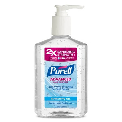 Purell Regular Hand Sanitizer Regular delivers trusted protection by killing 99.99% of the most common germs that may cause illness. Its clinically-proven formula includes skin conditioners to help maintain skin health while providing a refreshing clean. Ideal for everyday use at home, in the office, or on the go.