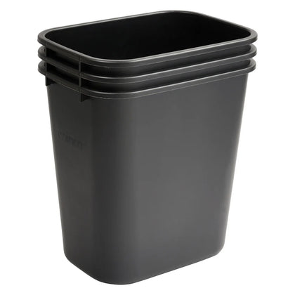 PWR-28BE to 41K, 28-41 Qt Rectangular LDPE Wastebaskets, EA