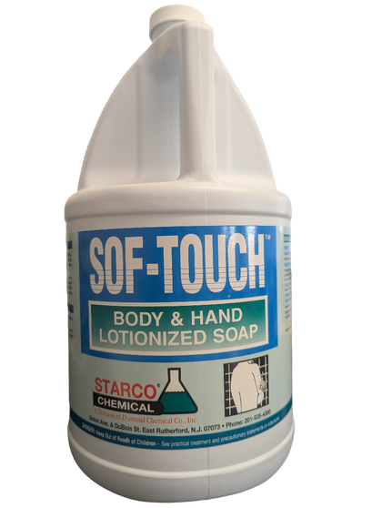 soft touch body and hand lotionized soap 1 gallon moisturizing formula skin hydration rich lather effective cleansing pleasant fragrance multipurpose use hand and body washing homes offices hotels