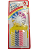  pink blue white yellow birthday candles 24 pack with holders colorful candles birthday cake decorations long-lasting burn bright cheerful flame easy placement secure holders festive celebration multiple uses