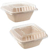 42oz Eco Friendly Disposable Square Bowls Compostable Container with Dome Lids