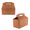 Brown Treat Gift Boxes 9 x 5 x 6.75 inches Paper Gable Lunch with Handle Barn Box