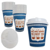 New York Greek Style Insulated Paper Hot Cold Cups with White Dome Lids