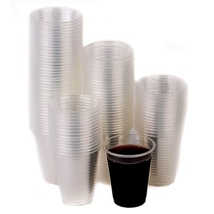 Translucent Plastic Cups - Disposable Cold Drink, Soda Cups, Party Cups, Drinking Cups for Home, Office, Events, Weddings, Parties (3oz, 7oz, 9oz)