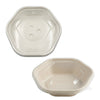 Hexagon 47oz disposable bowl made from sugarcane fiber compostable catering use