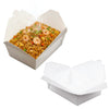 #3 White Paper Take Out Food Containers with Closeable Lid