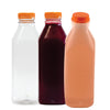 Empty Foggy Plastic Juice Bottles with Tamper Evident Caps (8oz, 12oz, 16oz, 32oz, 64oz, 128oz)