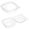 6x6 inch Clear Plastic Clamshell Take Out Food Container