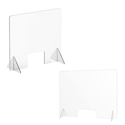Countertop Desk Sneeze Guards Personal Protection Guard Shield with Window - Protective Plastic Acrylic Plexiglass Screen Divider Barrier Shield, Cashier, Checkout, Reception and Desk