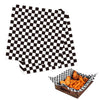 Checkerboard food basket liner sheets grease resistant 12x12 inches