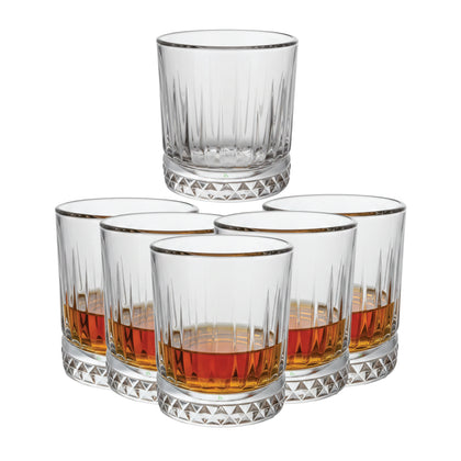 round 7oz clear glass old fashioned whiskey glass for cocktails and spirits