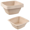 32oz Eco Friendly Disposable Square Bowls Compostable Container with Dome Lids
