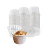 Disposable White Paper Souffle Cup with Rolled Rim