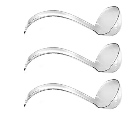Plastic Clear Soup Ladle - Punch Ladle - Great for Soups, Fruit Punch, Ice Tea, Salad Dressings - Heavy Duty Premium - 5 Ounce Serving Ladle