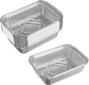 Aluminum Pan Oblong Take Out Foil Baking Containers with Dome Lids (1LB, 1 1/2LB, 2 1/2LB) (Shallow & Deep)