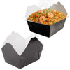 #4 Black Paper Take Out Food Containers with Closeable Lid