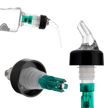 Liquor Measured Bottle Pourers - Collared Automatic Measured Bottle Pourer (0.5oz, 0.75oz, 1oz)