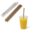 Wrapped Kraft Paper Smoothie Straws 0.3 Inch Wide, Biodegradable Brown Jumbo Durable Drinking Straws, Smoothies, Bubble Tea, Boba, Meal Prep, Shakes