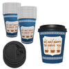 Anthora Greek Style Paper Hot Cold Cups with Black Dome Lids