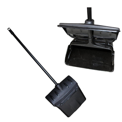 Pivoting Plastic Lobby Dust Pan with Plastic Handle with Cover 38