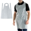 EcoQuality Disposable/Reusable White Plastic Aprons 28