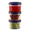 16oz Twist Top Storage Deli Containers BPA-Free, Reusable Airtight Plastic Food Storage Leak Proof Canisters