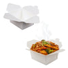 #1 White Paper Take Out Food Containers with Closeable Lid