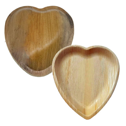 Heart shaped disposable palm leaf plate eco friendly compostable tableware