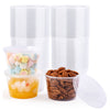 Round Plastic Deli Food Storage Containers with Lids Translucent Clear (8oz, 16oz, 32oz)