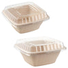 32oz Eco Friendly Disposable Square Bowls Compostable Container with Dome Lids