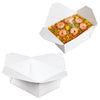 #4 White Paper Take Out Food Containers with Closeable Lid