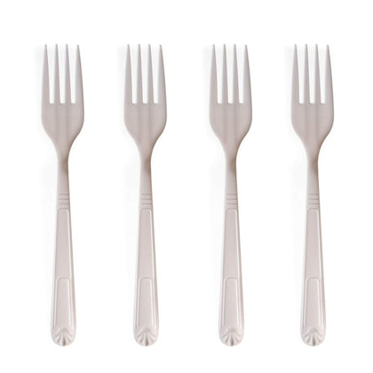 Premium Heavy Weight Disposable Forks White