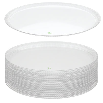 Ridged Clear Round Tray | Elegant Serving Tray for Parties and Events