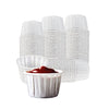 Disposable White Paper Souffle Cup with Rolled Rim