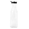 54oz Square Clear Plastic Pitcher with Black Lid