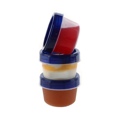 4oz Twist Top Storage Deli Containers BPA-Free, Reusable Airtight Plastic Food Storage Leak Proof Canisters, Snack, Lunch, Meal Prep, To Go, Stackable