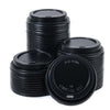 Disposable Travel Black Dome and White Dome Lids for Paper Hot Cups (10oz, 12oz, 16oz, 20oz)