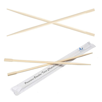 9 Inch Premium Paper Wrapped Disposable Bamboo Chopsticks - Japanese Disposable Chopsticks Bulk Certified Quality by EcoQuality